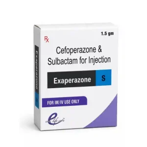 Exaperazone S Injection (Cefoperazone & Sulbactam 1.5 g)
